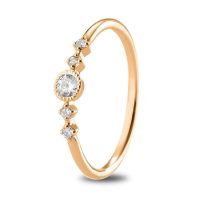 Anillo Aura  Oro rosa <br> y diamantes <br><br>Desde 635€