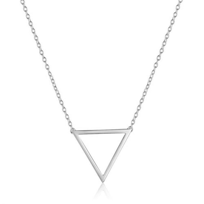 Cadena triángulo plata